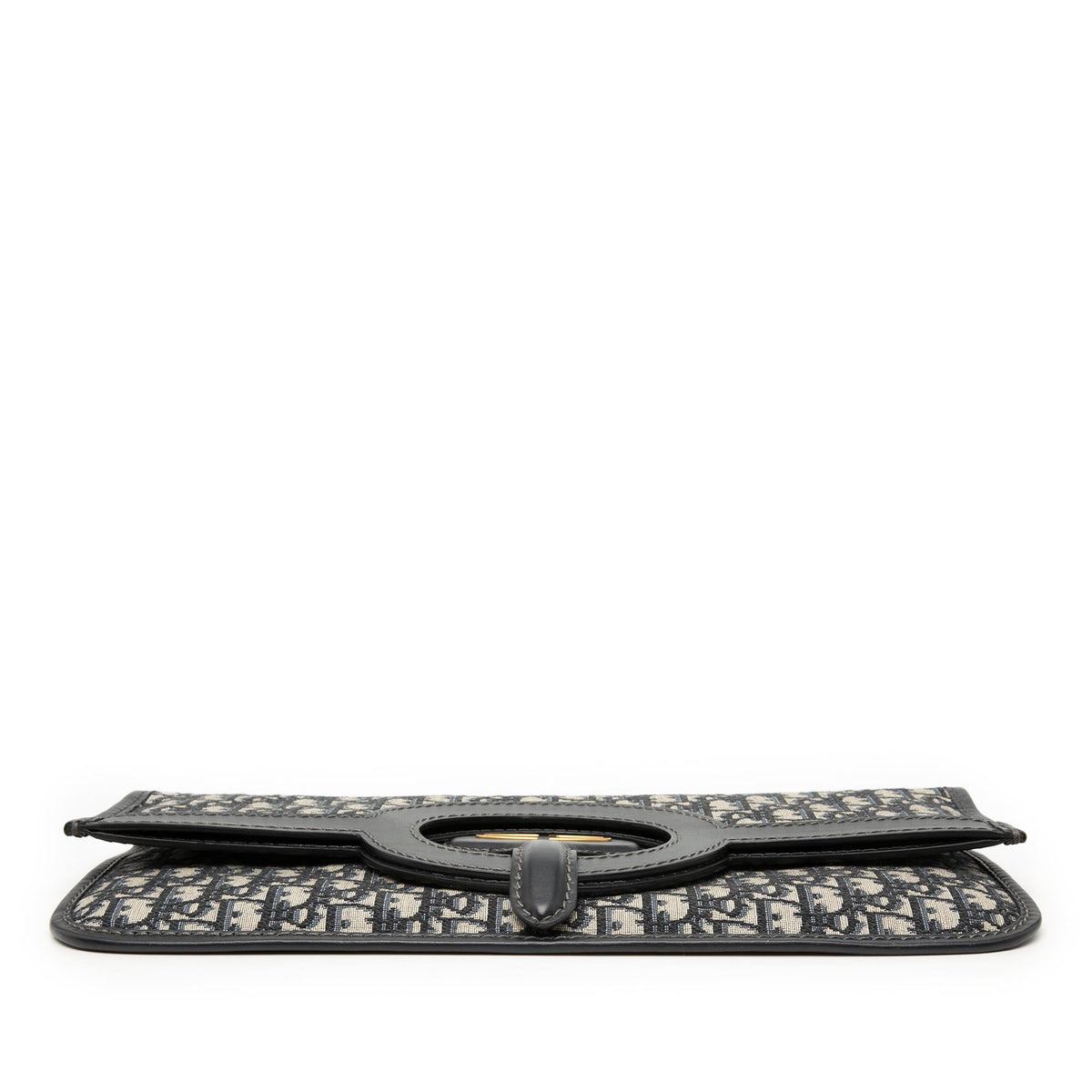 Dior Oblique Canvas Fold Over Clutch