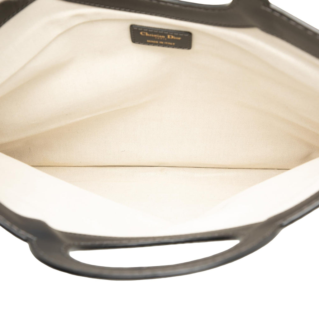 Dior Oblique Canvas Fold Over Clutch