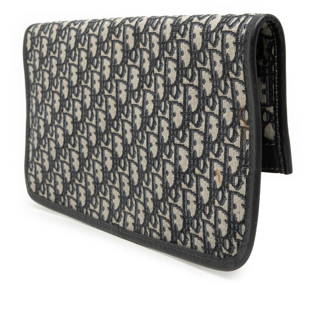 Dior Oblique Canvas Fold Over Clutch