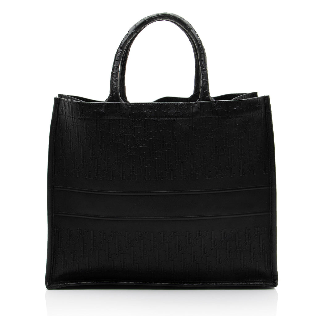 Dior Oblique Embossed Calfskin Large Book Tote