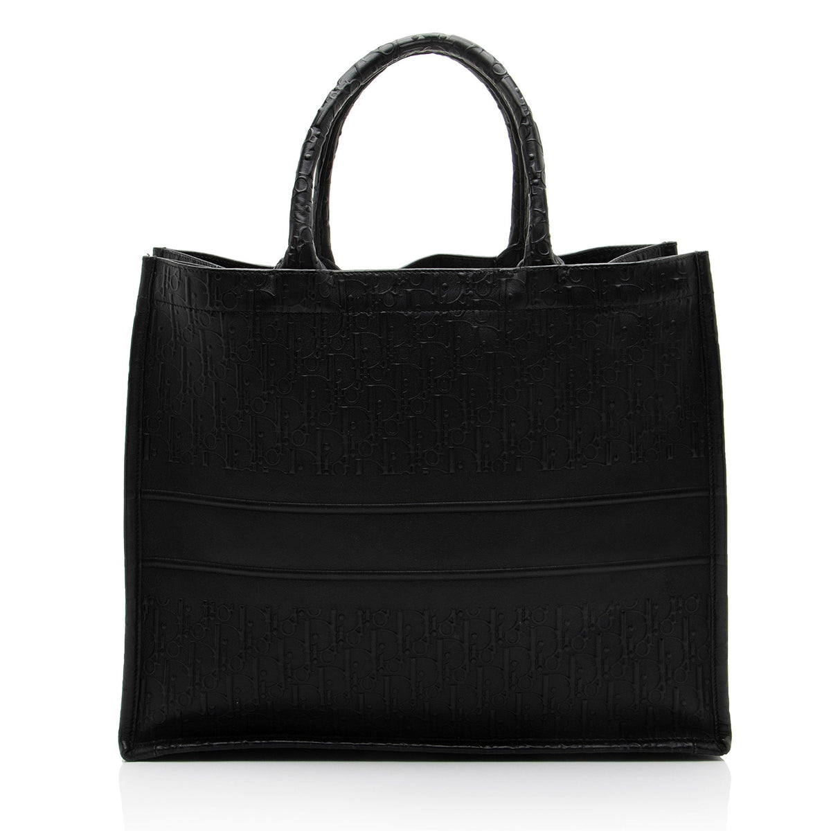 Dior Oblique Embossed Calfskin Large Book Tote