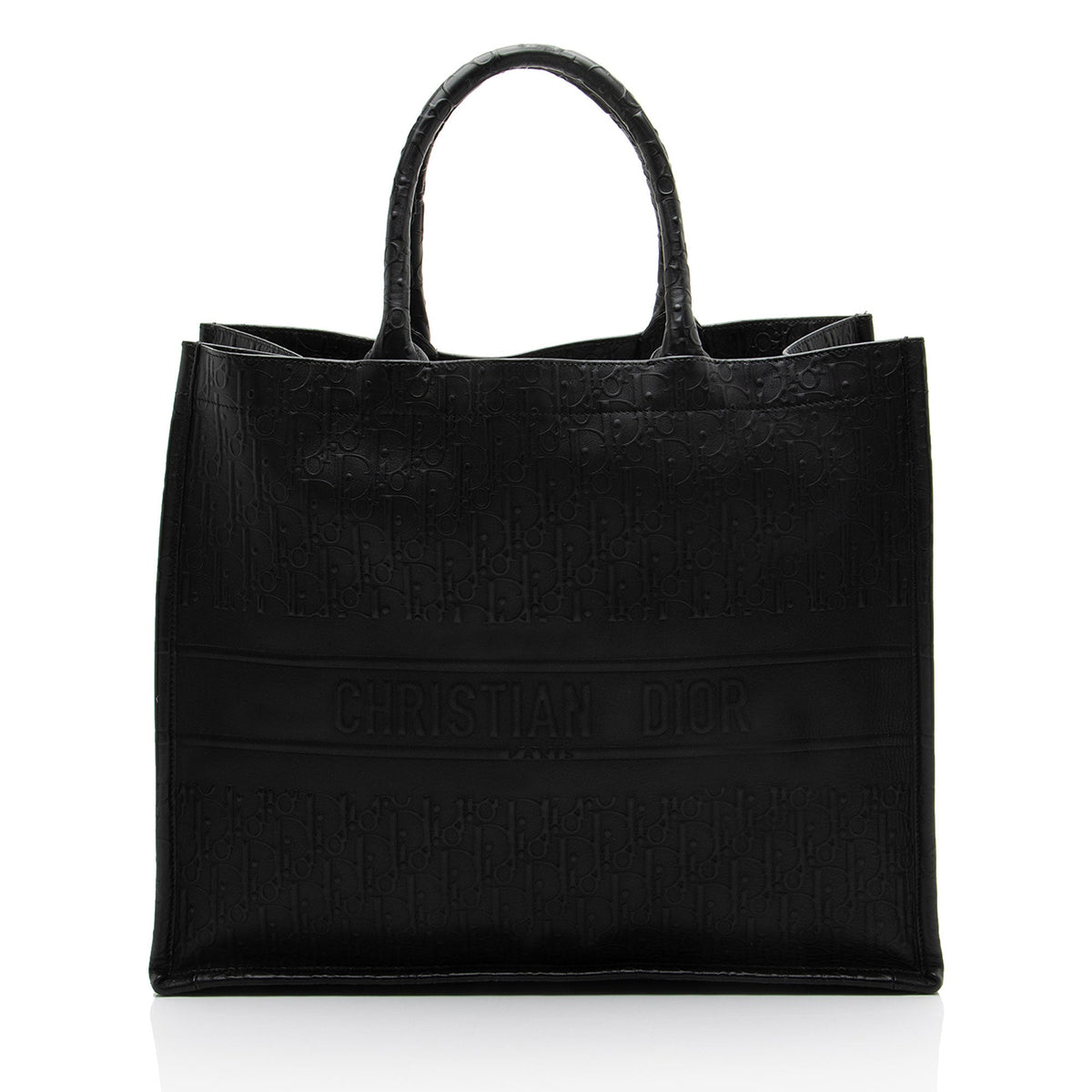 Dior Oblique Embossed Calfskin Large Book Tote