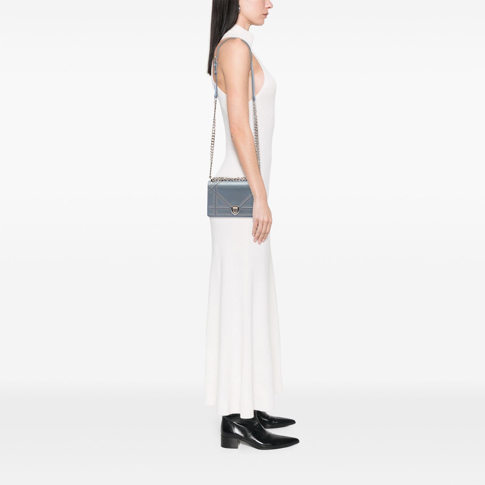 Dior Small Studded Calfskin Diorama Crossbody