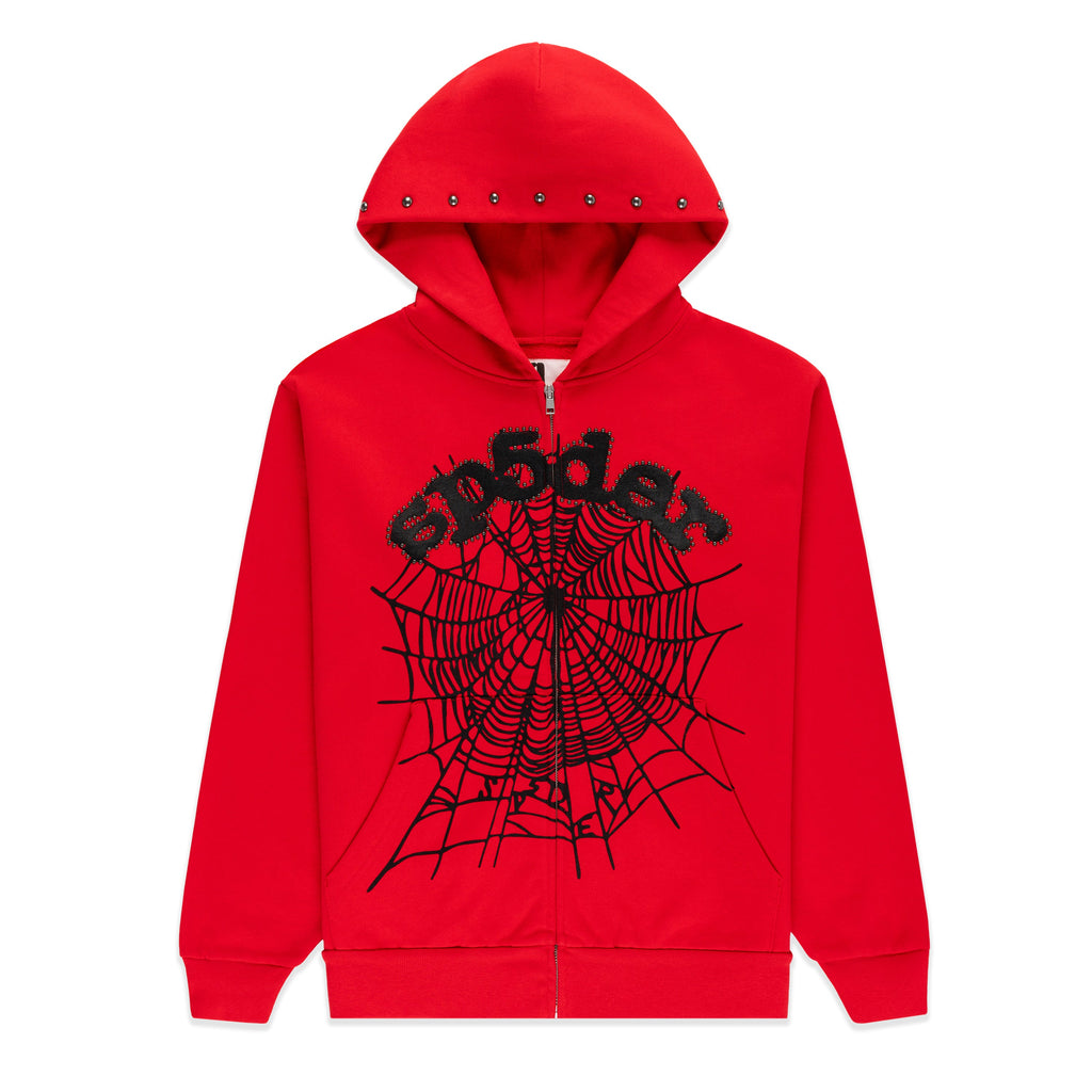 OG WEB STUDDED ZIP HOODIE