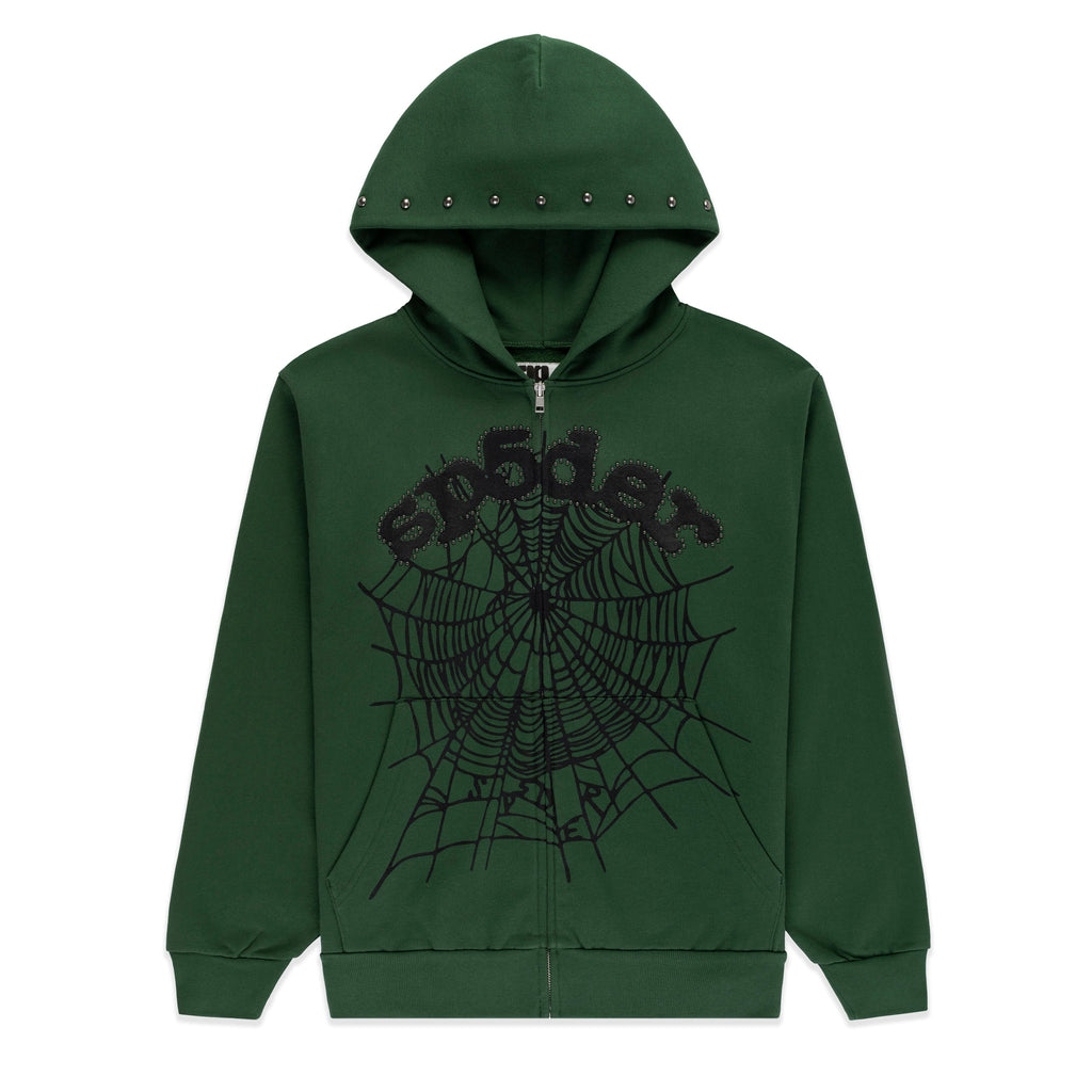 OG WEB STUDDED ZIP HOODIE