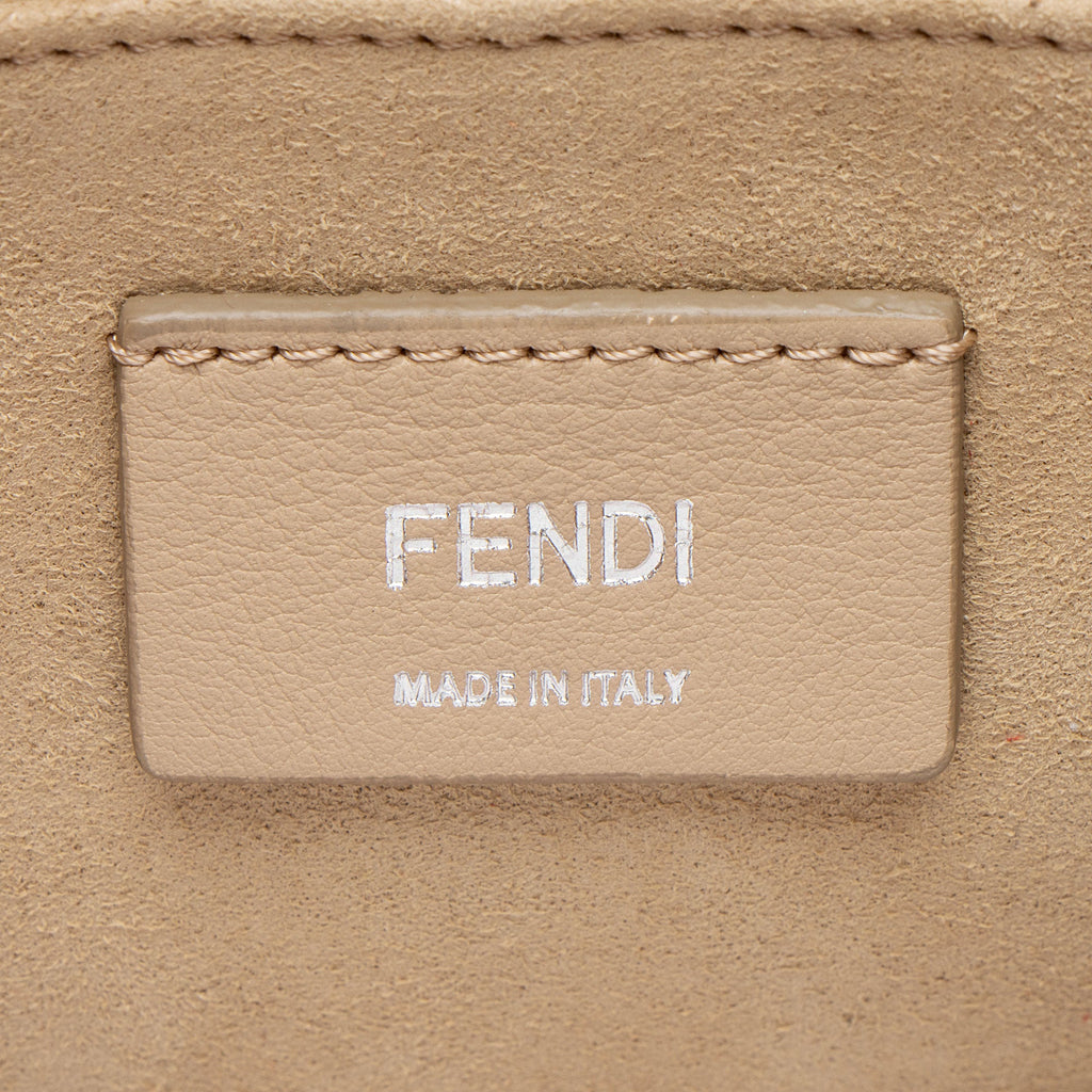 Fendi Calfskin Studded Kan I Medium Shoulder Bag