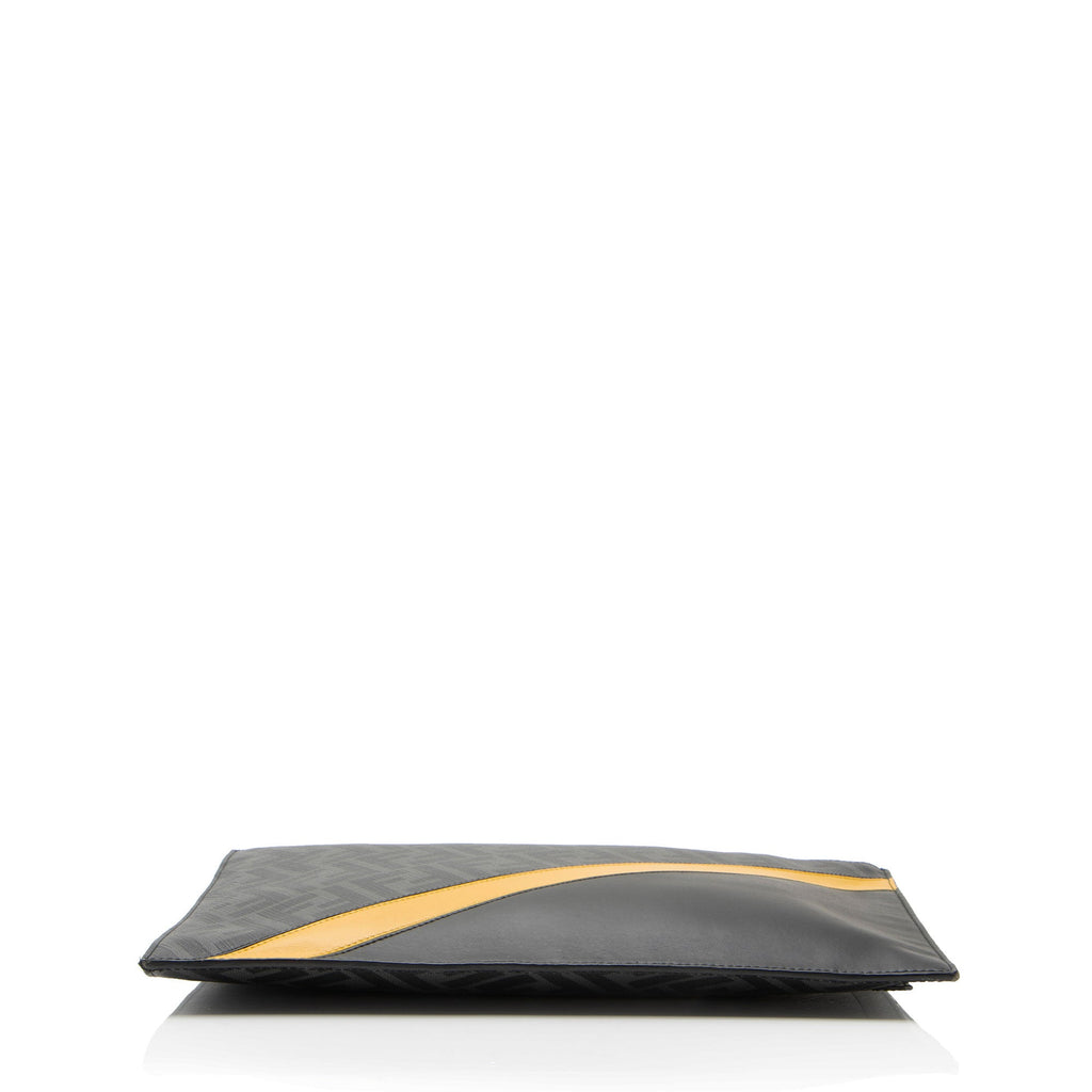 Fendi Coated Canvas FF Diagonal Clutch