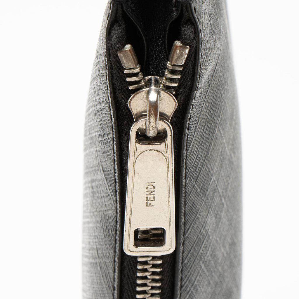 Fendi Coated Canvas FF Diagonal Clutch