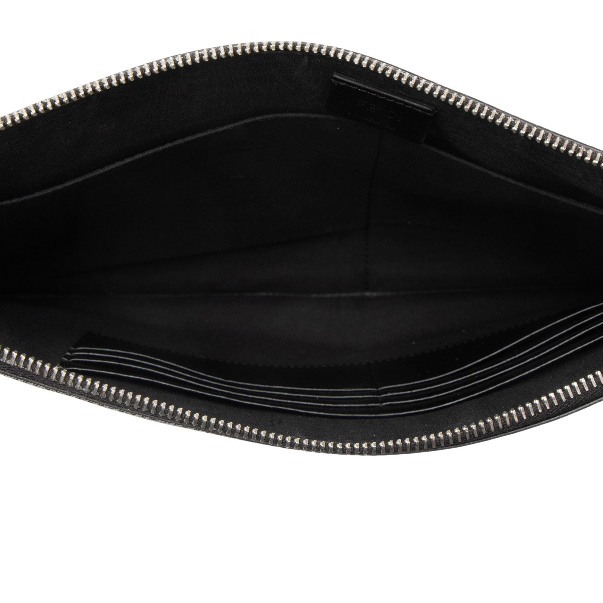 Fendi Coated Canvas FF Diagonal Clutch