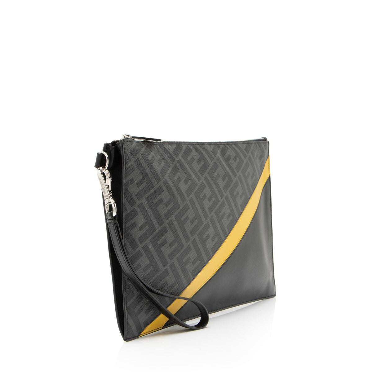 Fendi Coated Canvas FF Diagonal Clutch