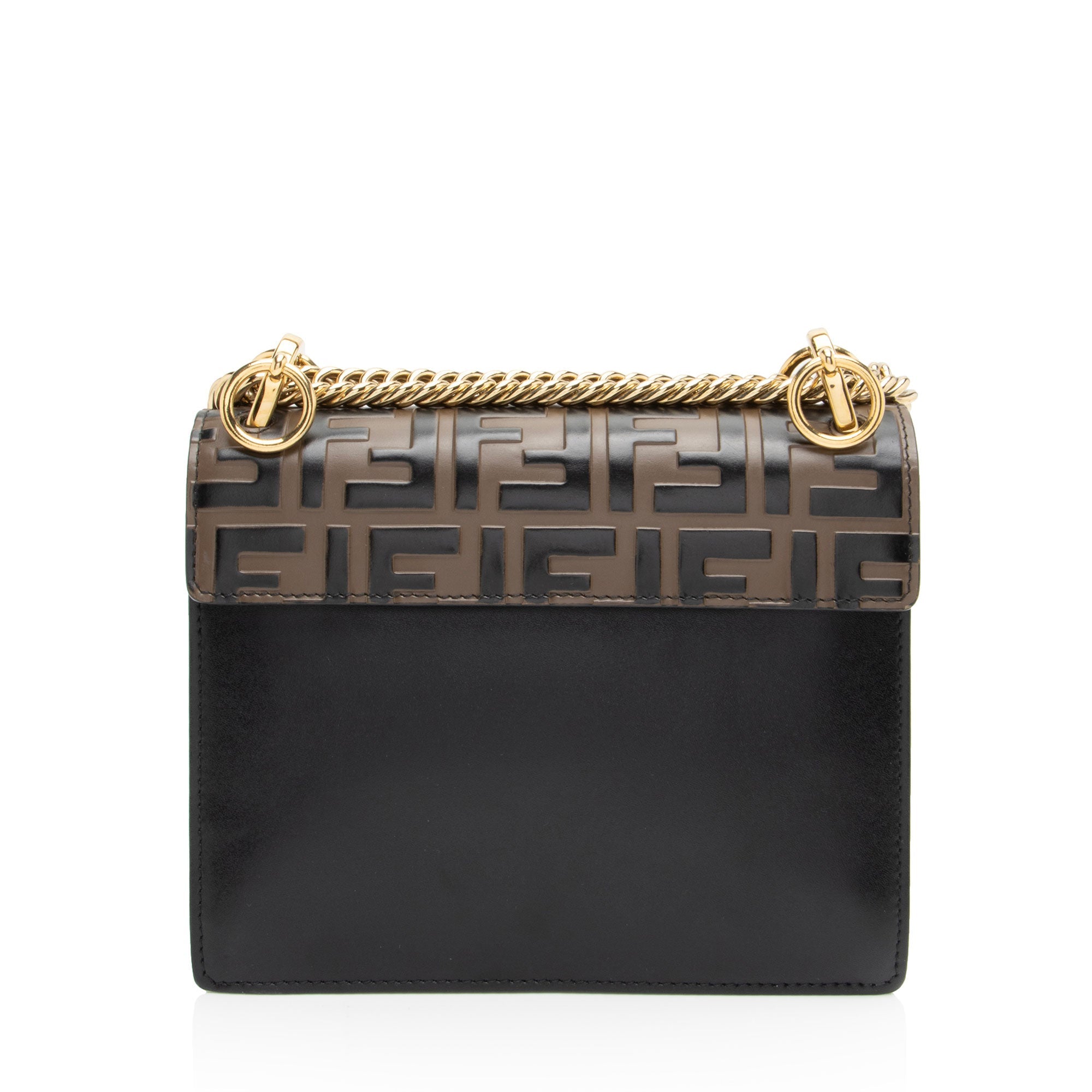 Fendi FF Embossed Calfskin Kan I Small Shoulder Bag - FINAL SALE