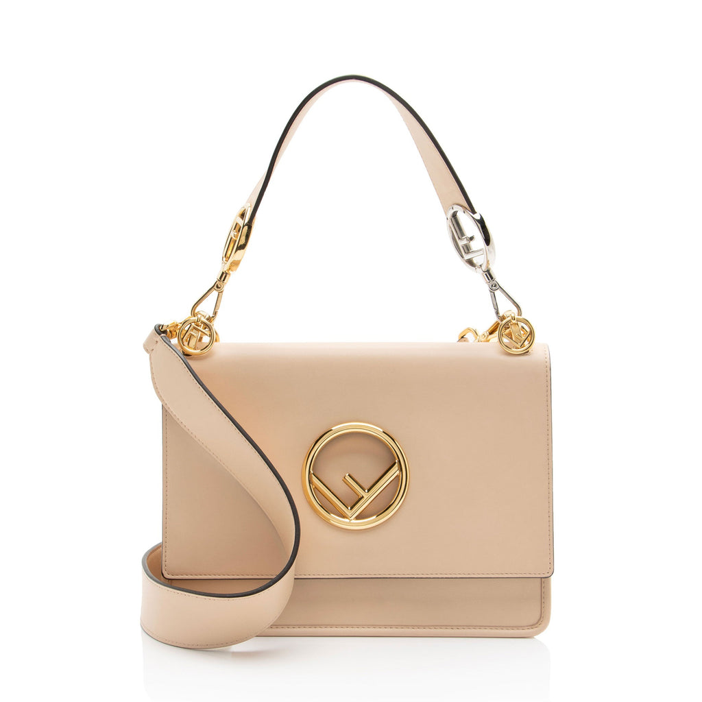 Fendi Leather Kan I F Medium Shoulder Bag