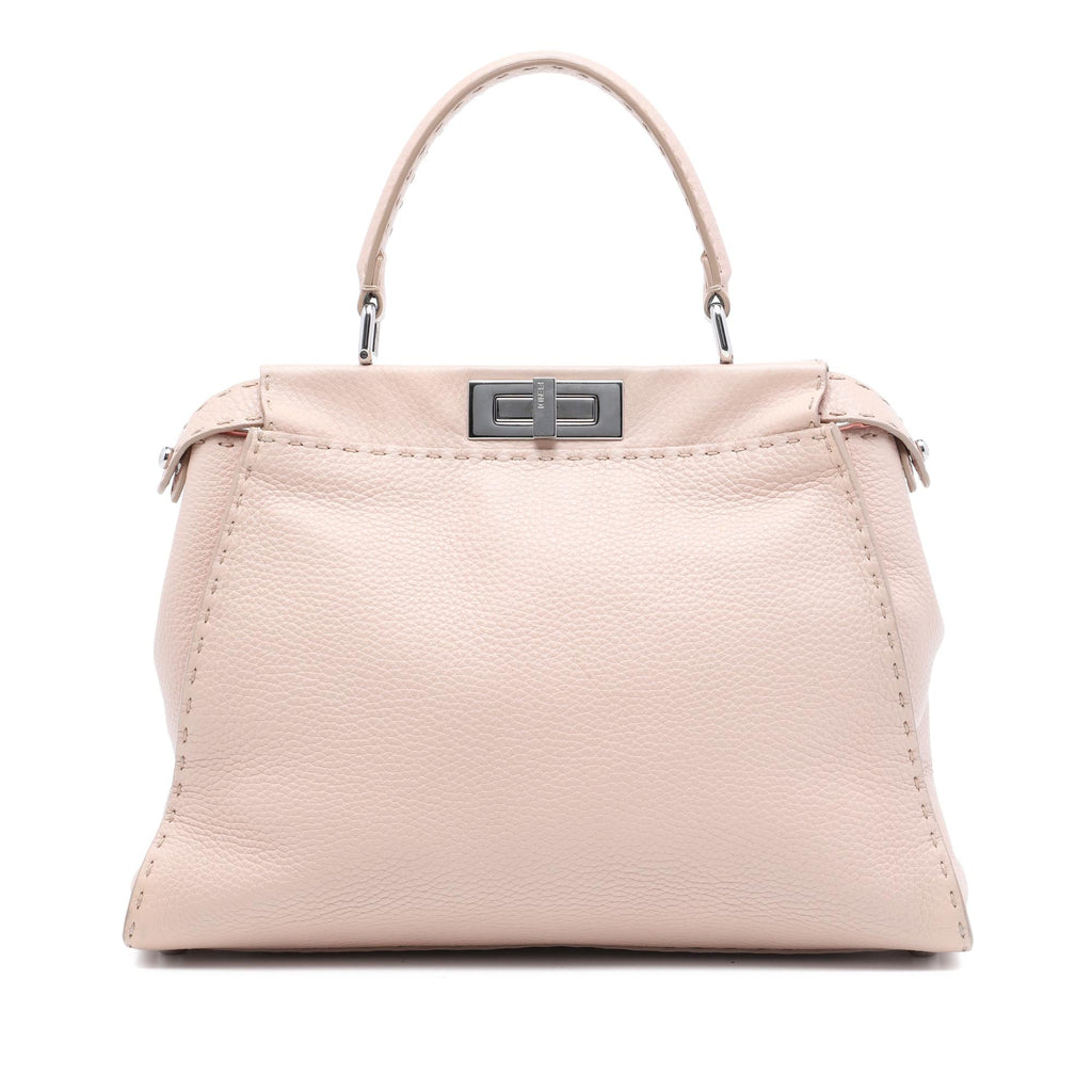 Fendi Medium Leather Selleria Peekaboo Iconic Satchel