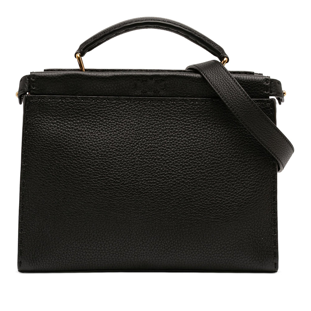 Fendi Mini Calfskin Romano Selleria Peekaboo Iconic Fit Satchel