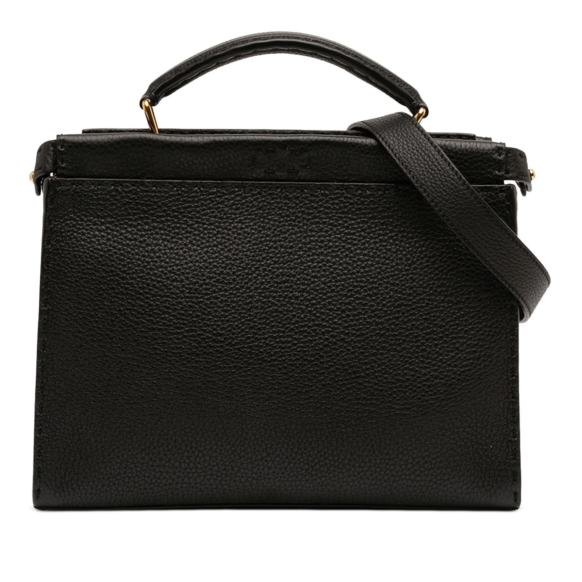 Fendi Mini Calfskin Romano Selleria Peekaboo Iconic Fit Satchel