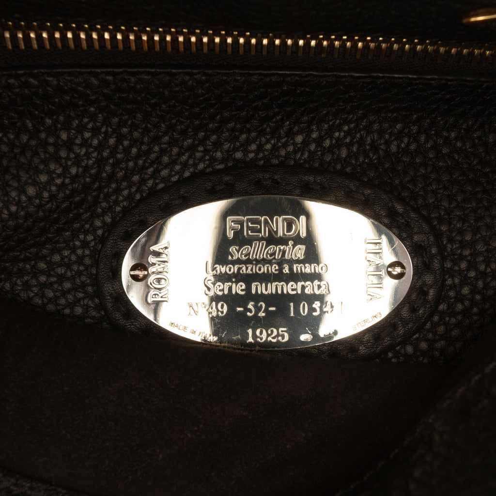 Fendi Mini Calfskin Romano Selleria Peekaboo Iconic Fit Satchel