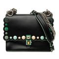 Fendi Mini Scalloped Leather and Acrylic Studs Kan I Crossbody
