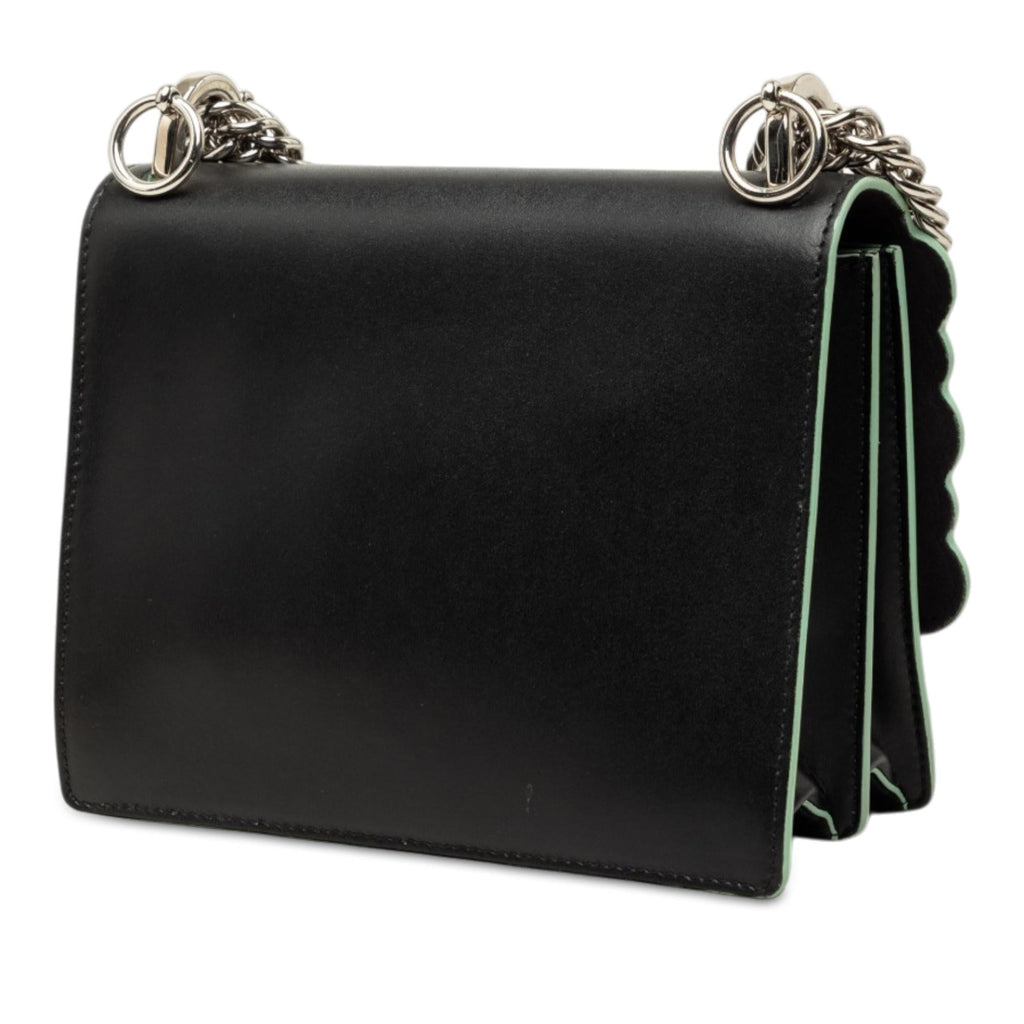 Fendi Mini Scalloped Leather and Acrylic Studs Kan I Crossbody