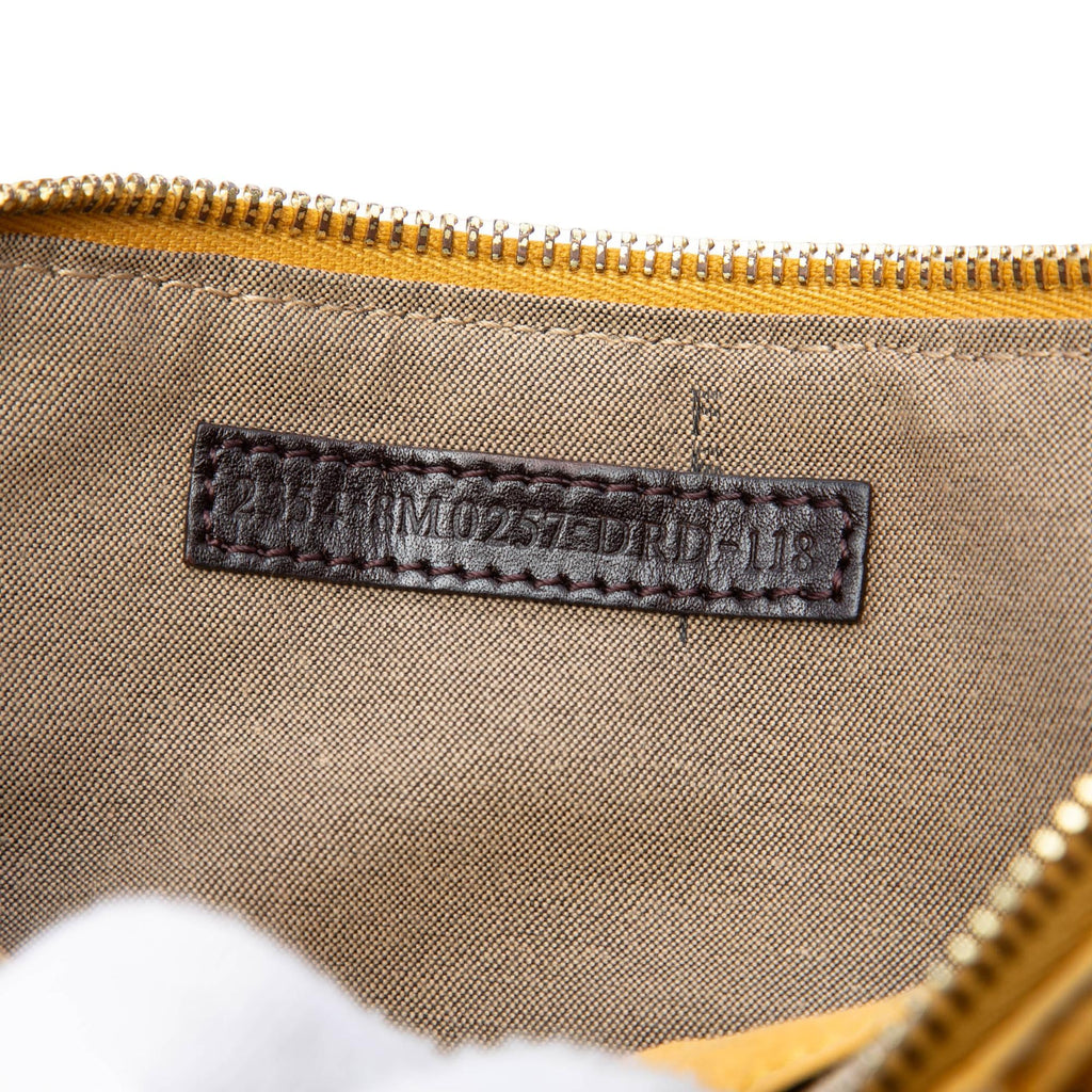 Fendi Pleated Nubuck FF Chain Pochette