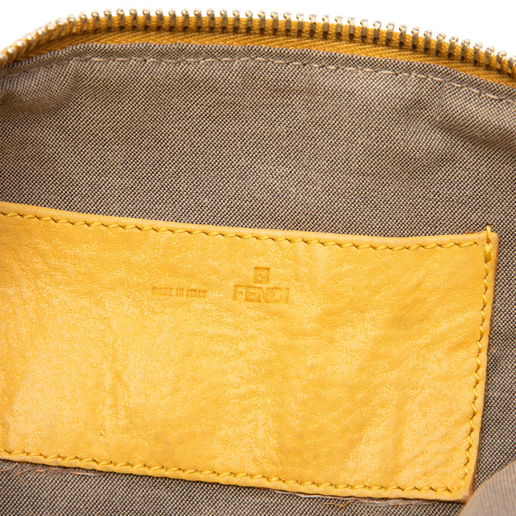 Fendi Pleated Nubuck FF Chain Pochette