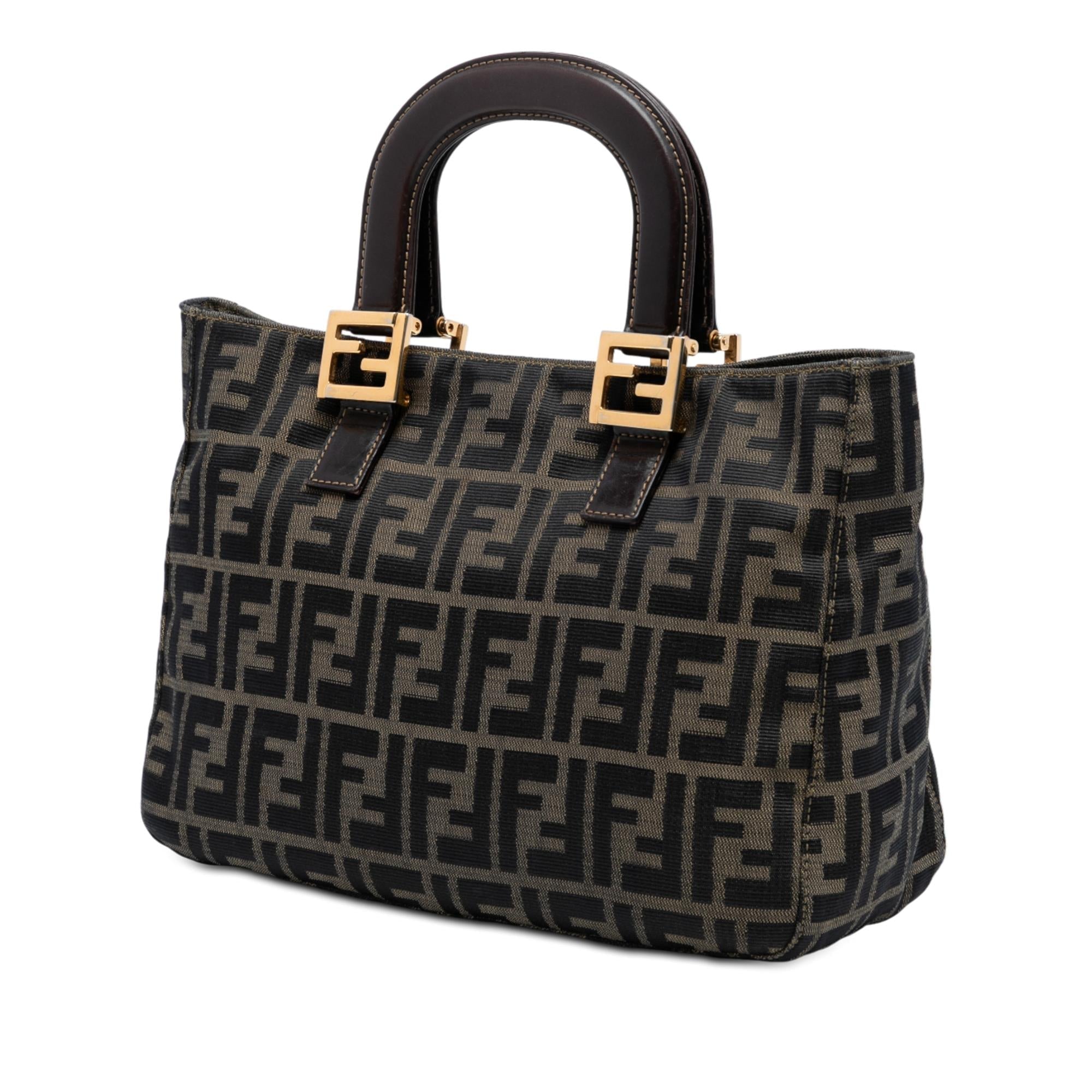 Fendi Small Zucca Canvas Twins Tote