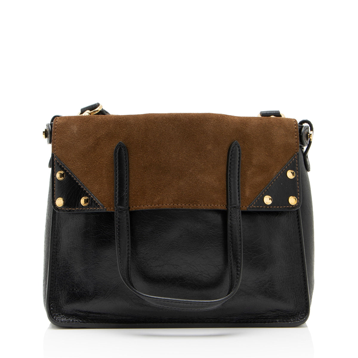 Fendi Suede Glazed Calfskin Grace Flip Tote