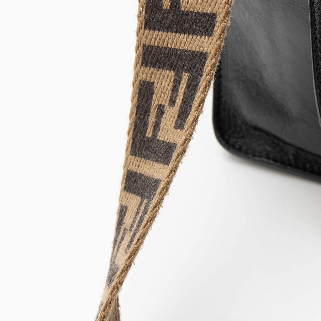 Fendi Suede Glazed Calfskin Grace Flip Tote