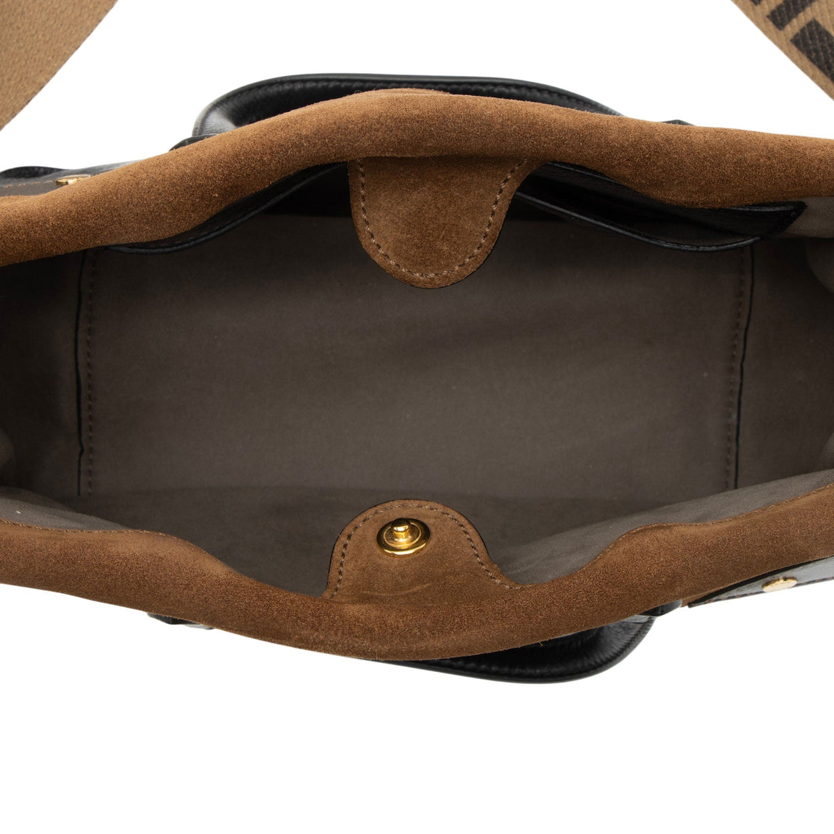 Fendi Suede Glazed Calfskin Grace Flip Tote