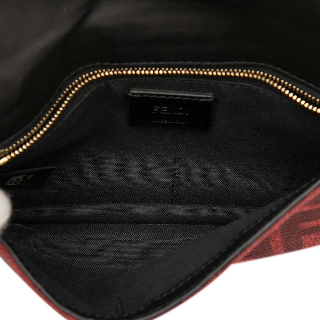 Fendi Zucca Canvas Convertible Baguette Pouch