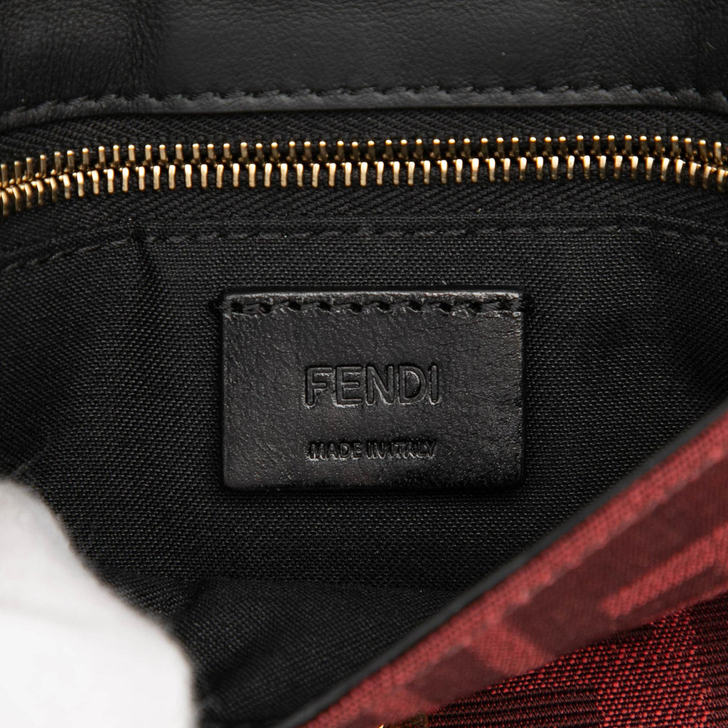 Fendi Zucca Canvas Convertible Baguette Pouch