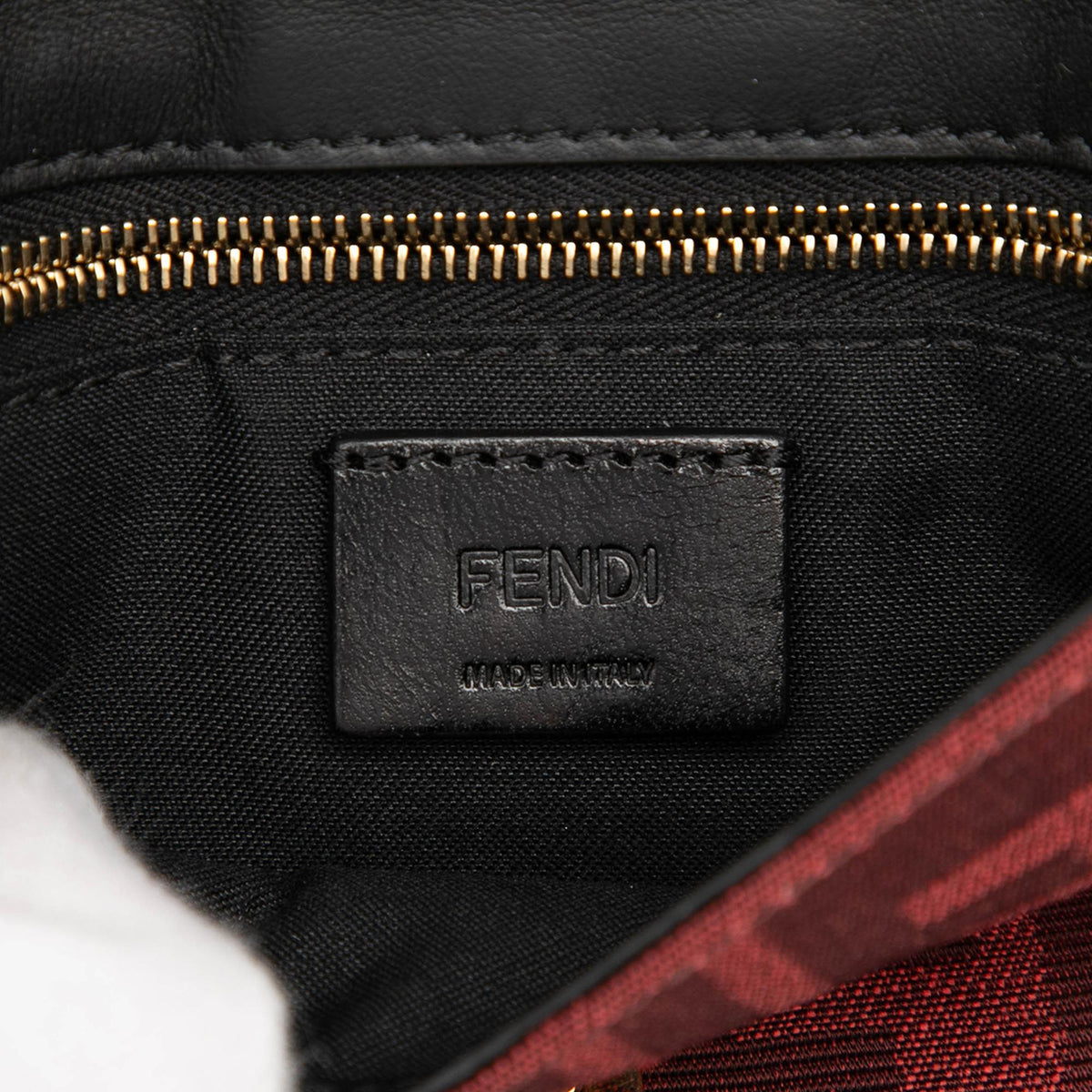 Fendi Zucca Canvas Convertible Baguette Pouch