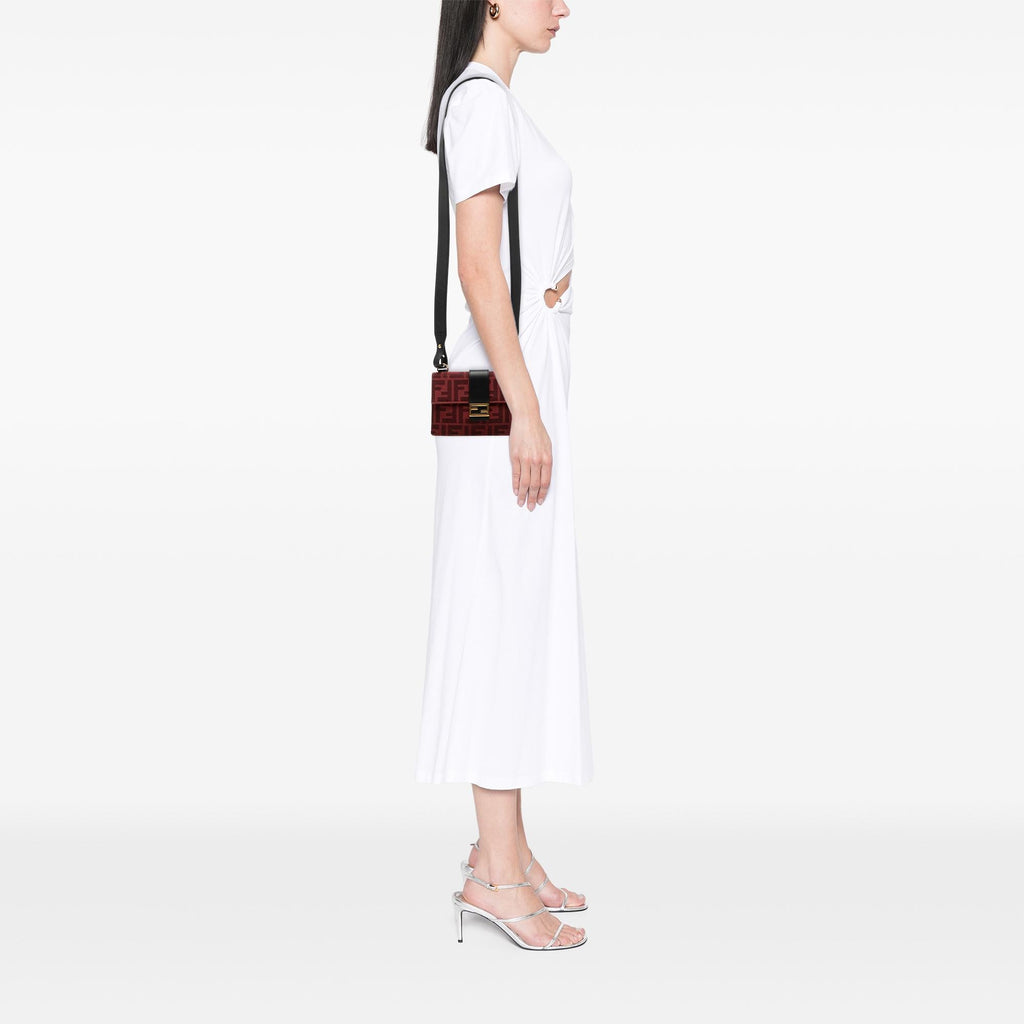 Fendi Zucca Canvas Convertible Baguette Pouch