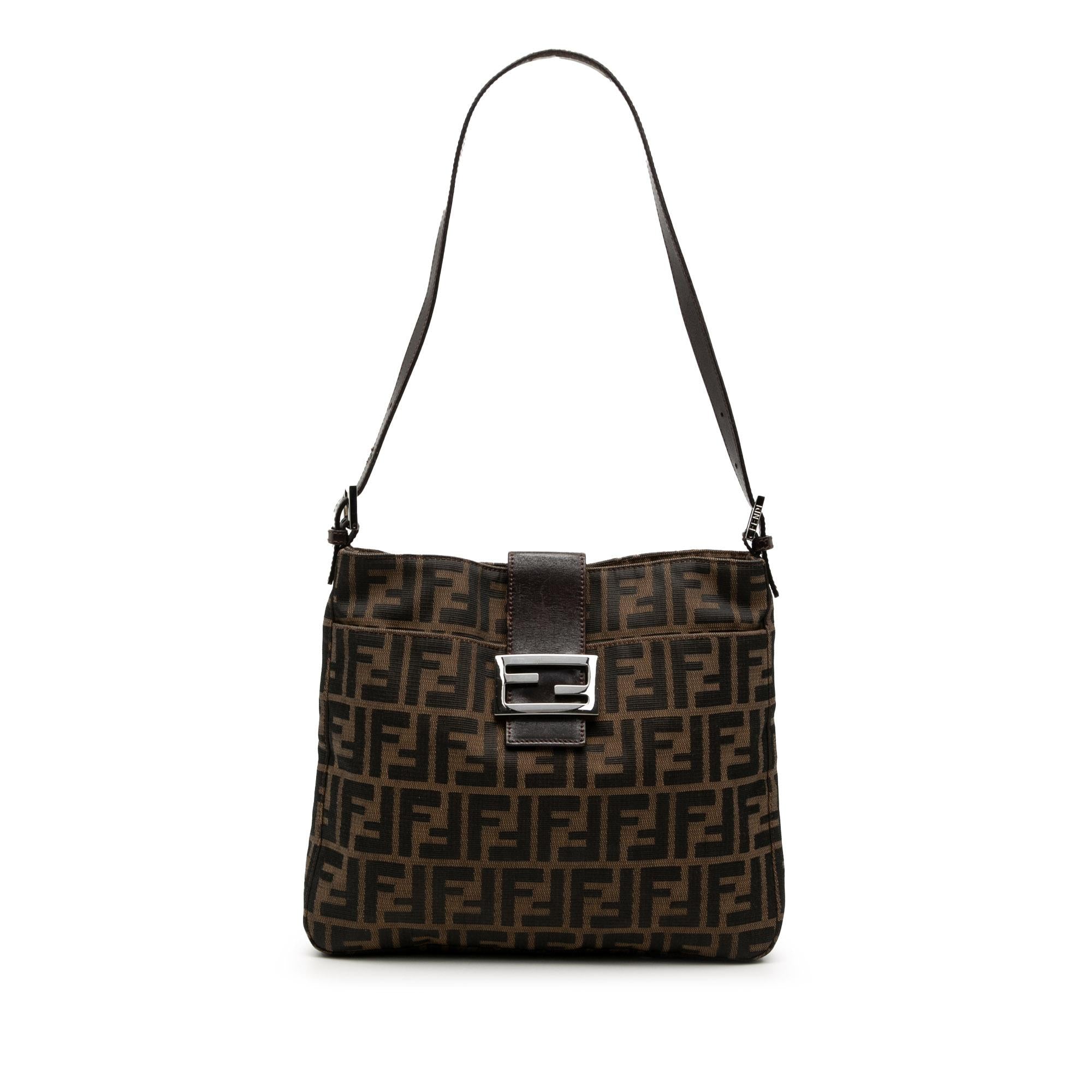 Fendi Zucca Canvas Shoulder Bag