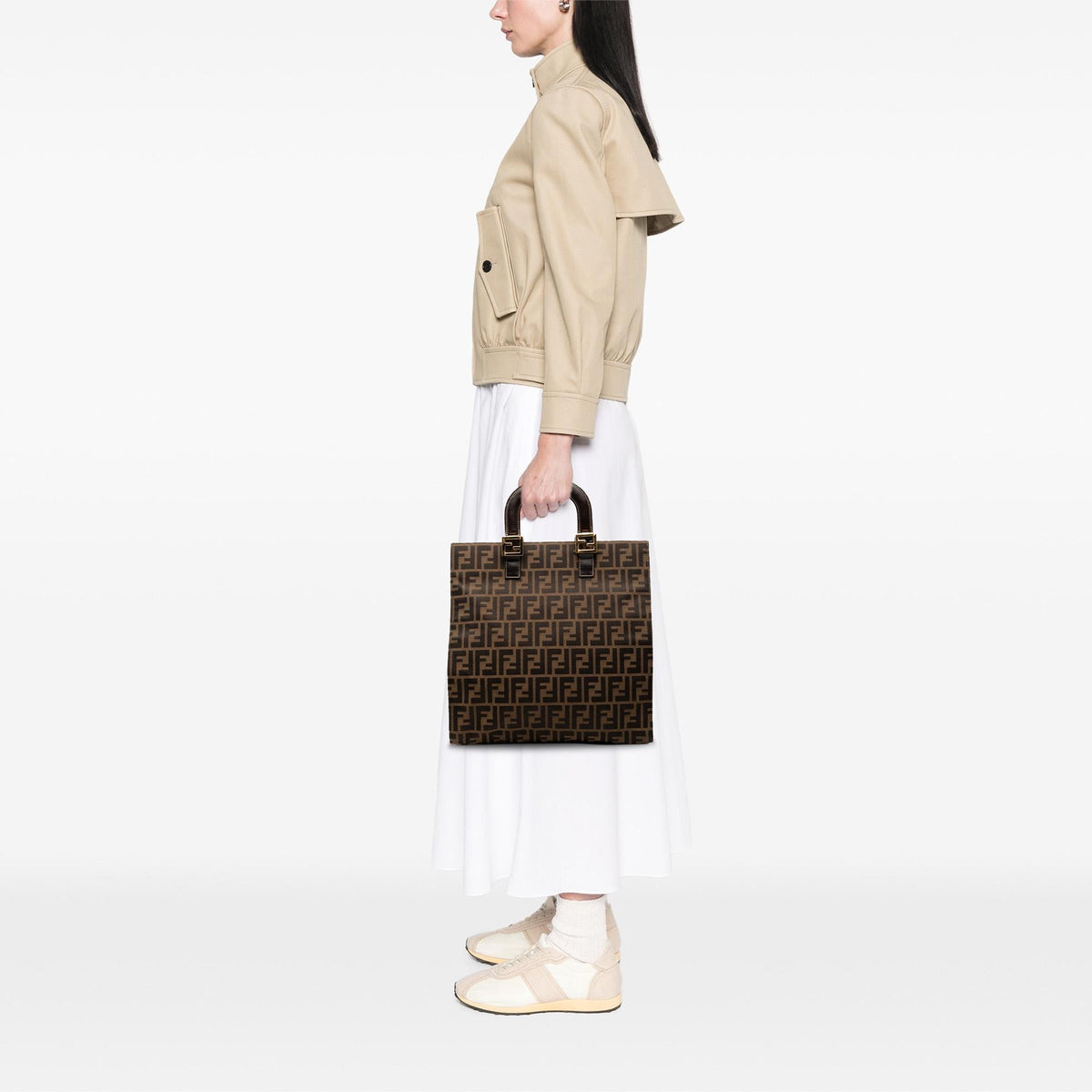 Fendi Zucca Canvas Twins Tote