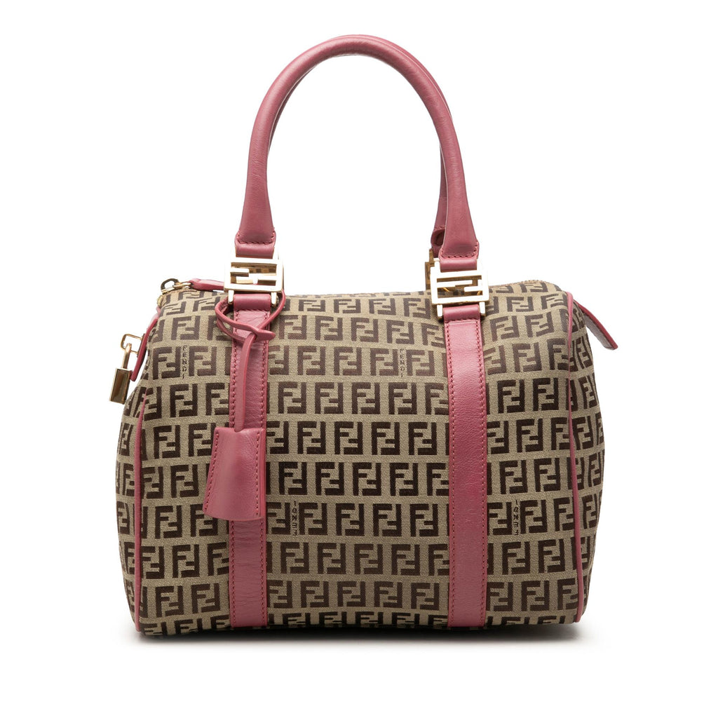 Fendi Zucchino Canvas Boston Bag