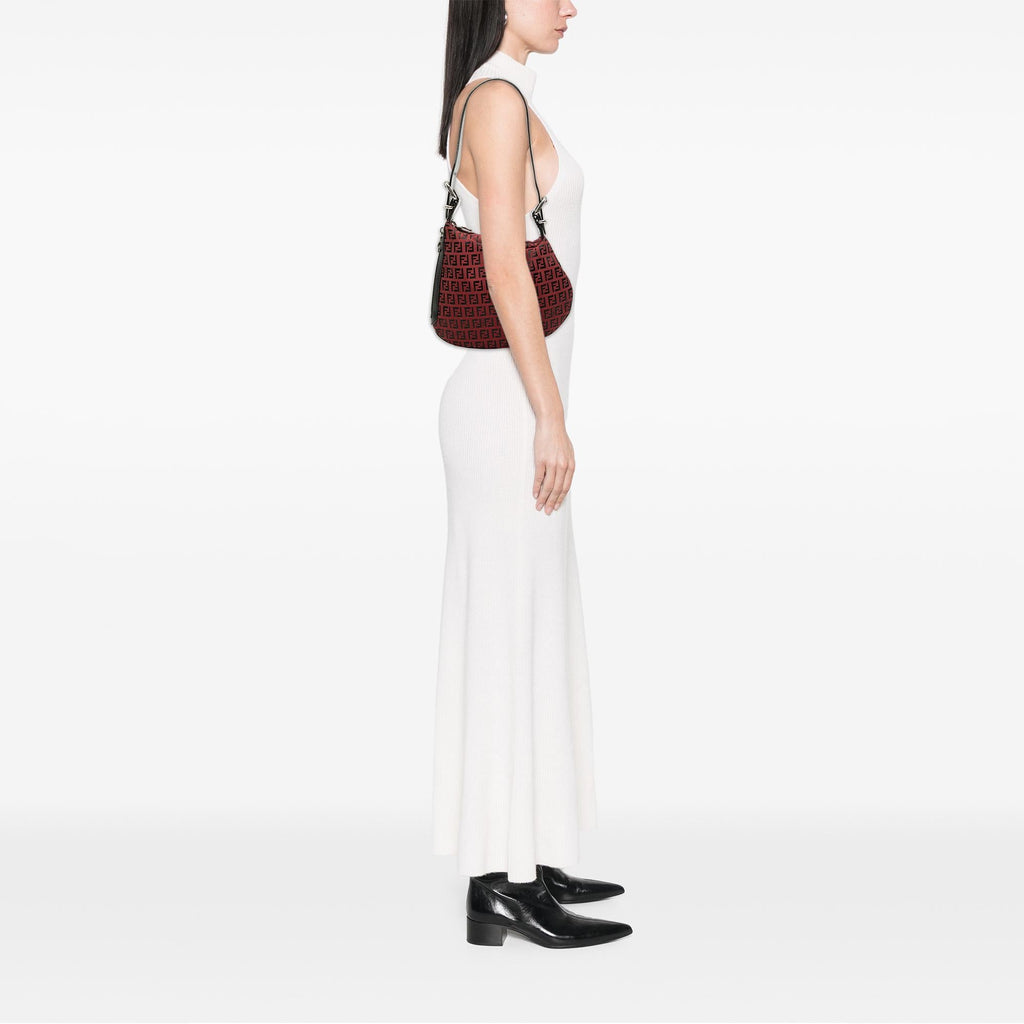 Fendi Zucchino Canvas Oyster Hobo
