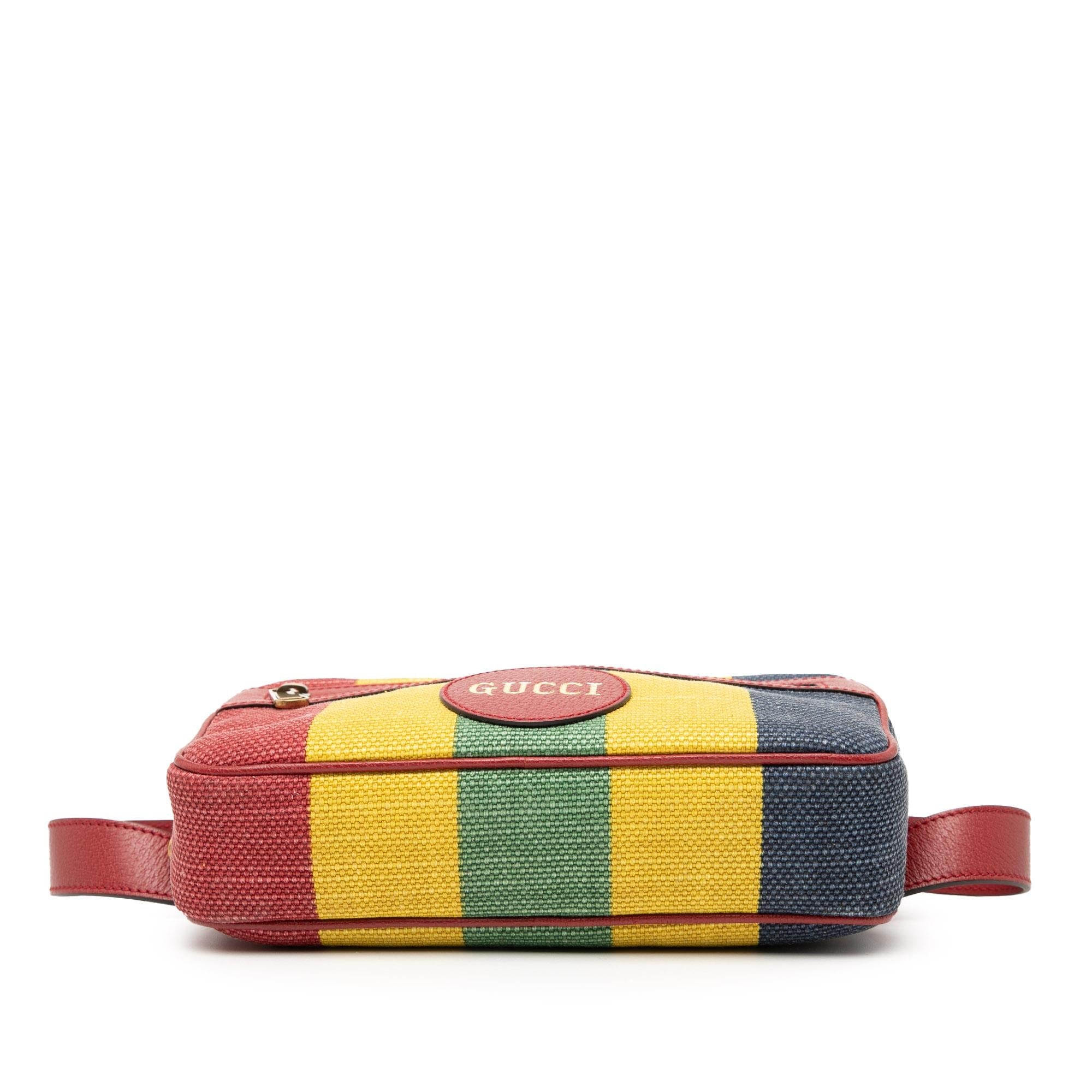 Gucci Baiadera Canvas Stripe Belt Bag