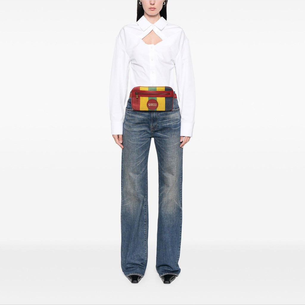 Gucci Baiadera Canvas Stripe Belt Bag