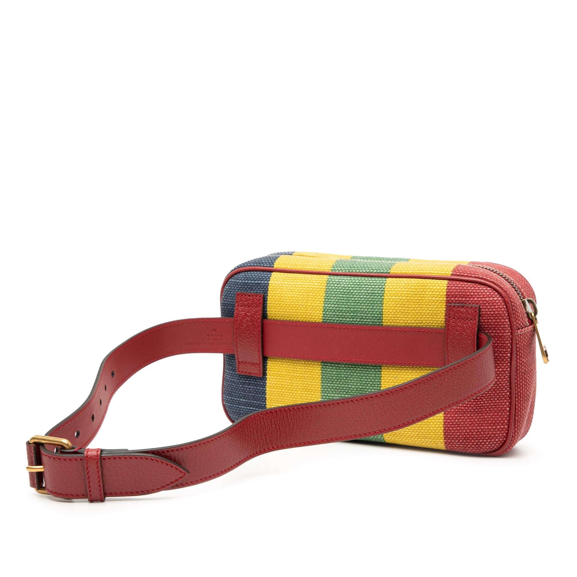 Gucci Baiadera Canvas Stripe Belt Bag