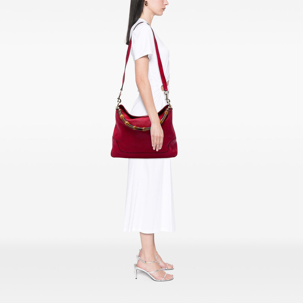Gucci Calfskin Bamboo Diana Satchel