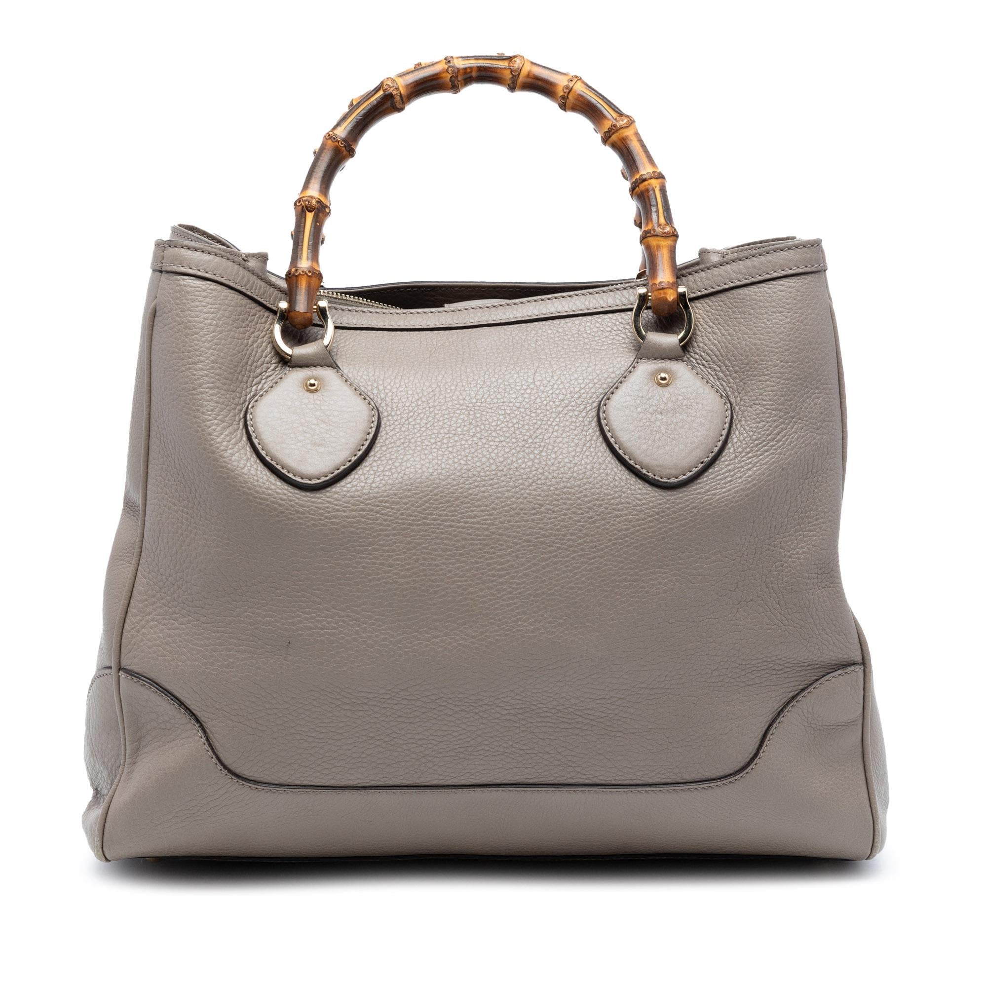 Gucci Calfskin Bamboo Diana Tote