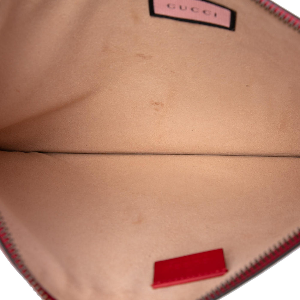 Gucci Calfskin Ghost Hamlet Skull Zip Pouch