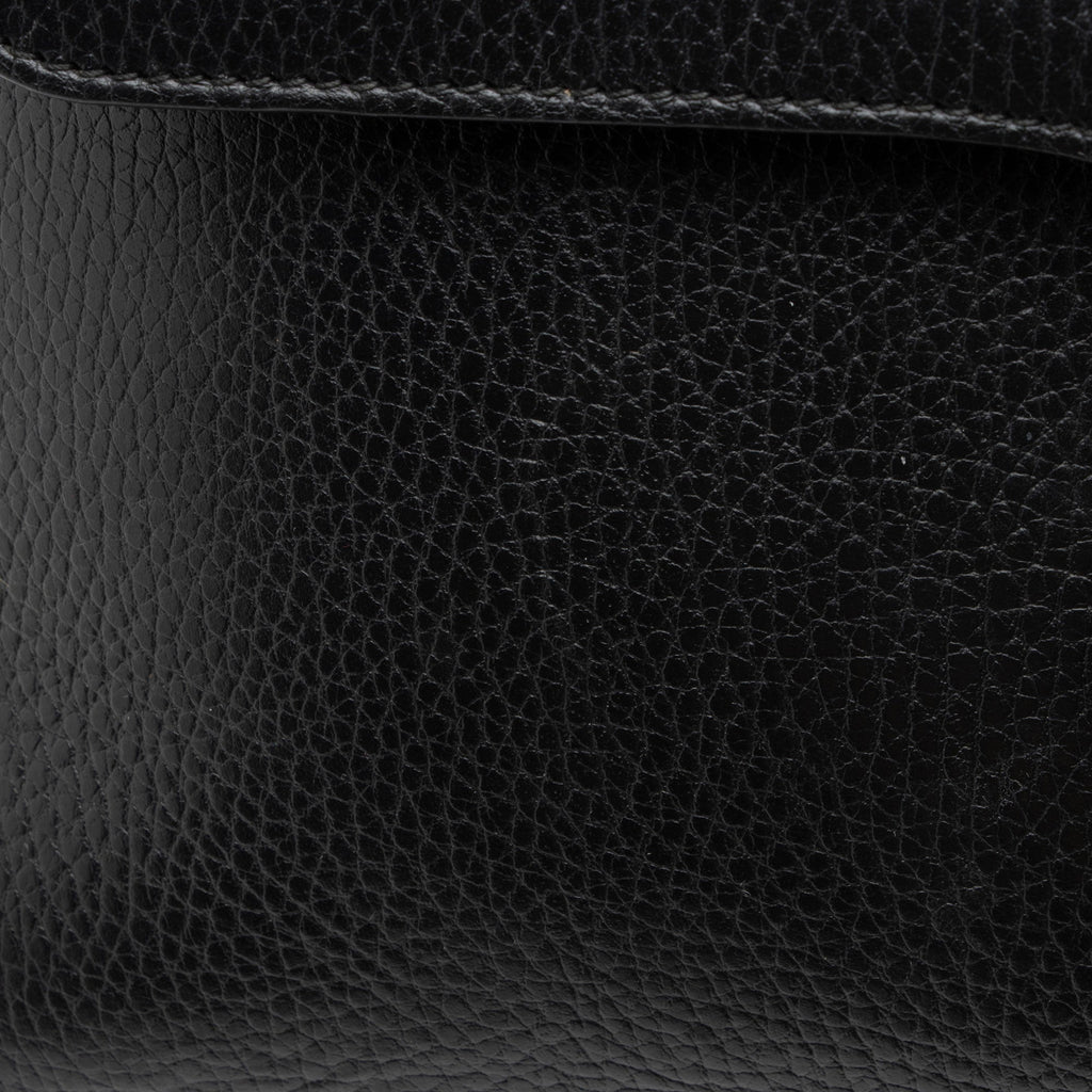 Gucci Calfskin Interlocking G Top Handle Medium Shoulder Bag