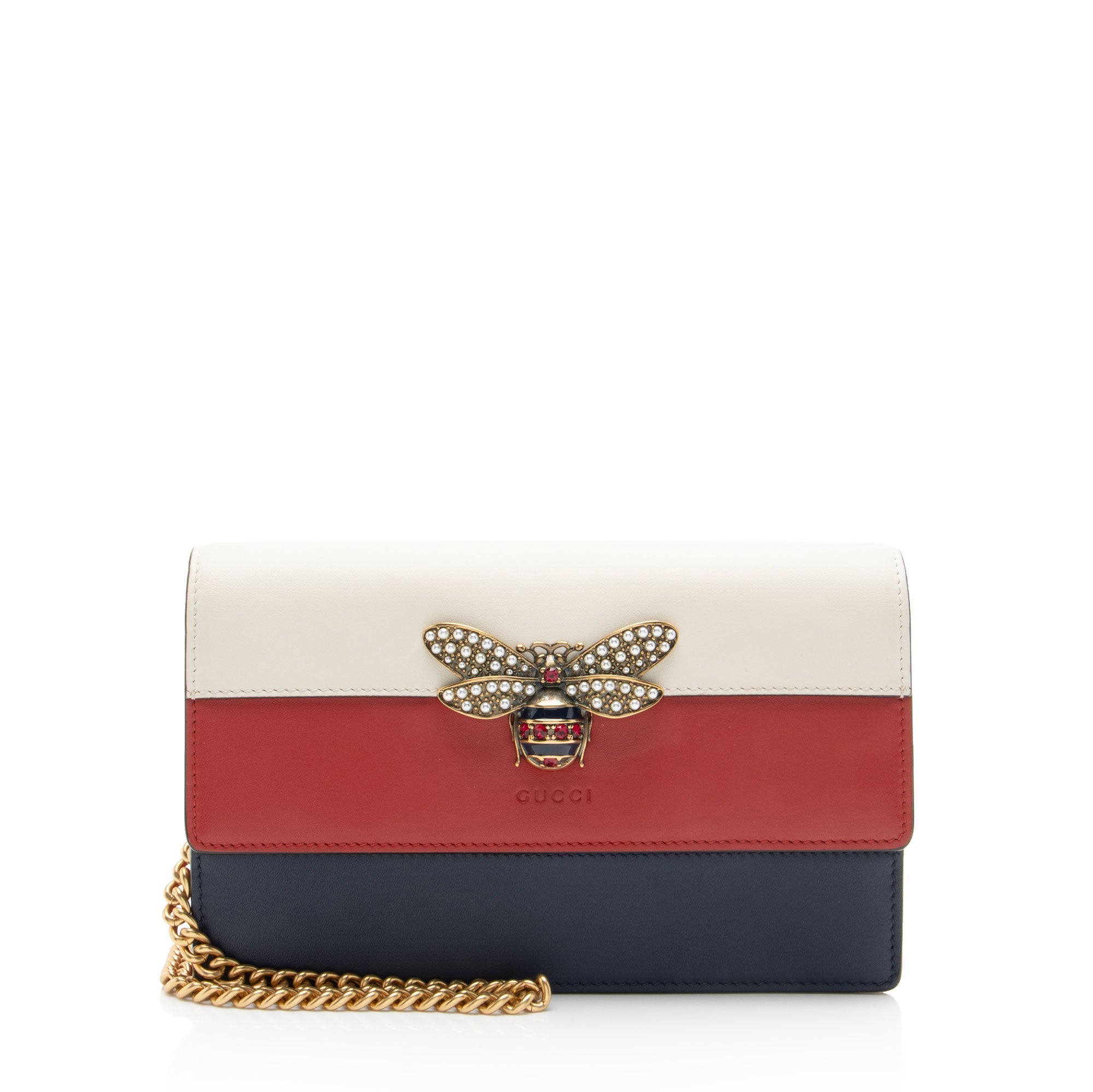 Gucci Calfskin Queen Margaret Wallet on Chain