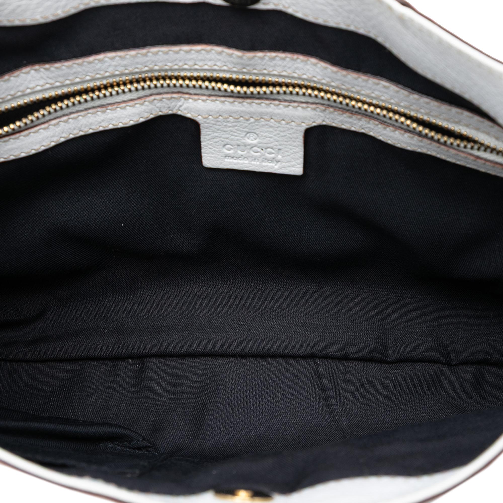 Gucci Calfskin Web Capri Ranch Kid Shoulder Bag