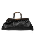 Gucci Calfskin Wood Frame Handbag