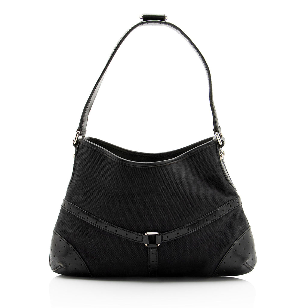 Gucci Canvas Reins Medium Shoulder Bag