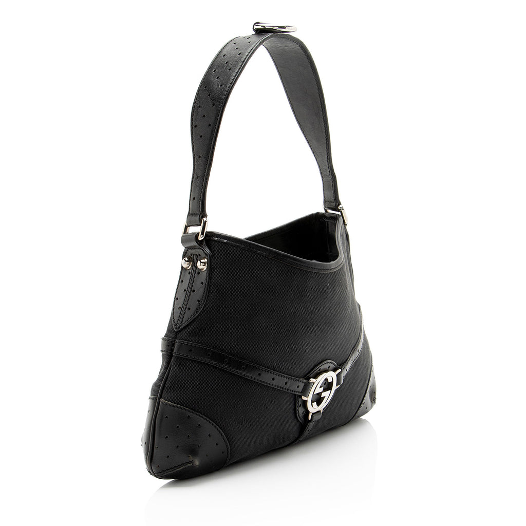 Gucci Canvas Reins Medium Shoulder Bag