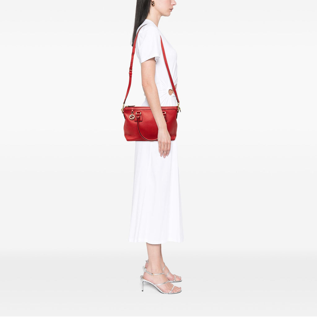 Gucci Dollar Calfskin GG Charm Satchel