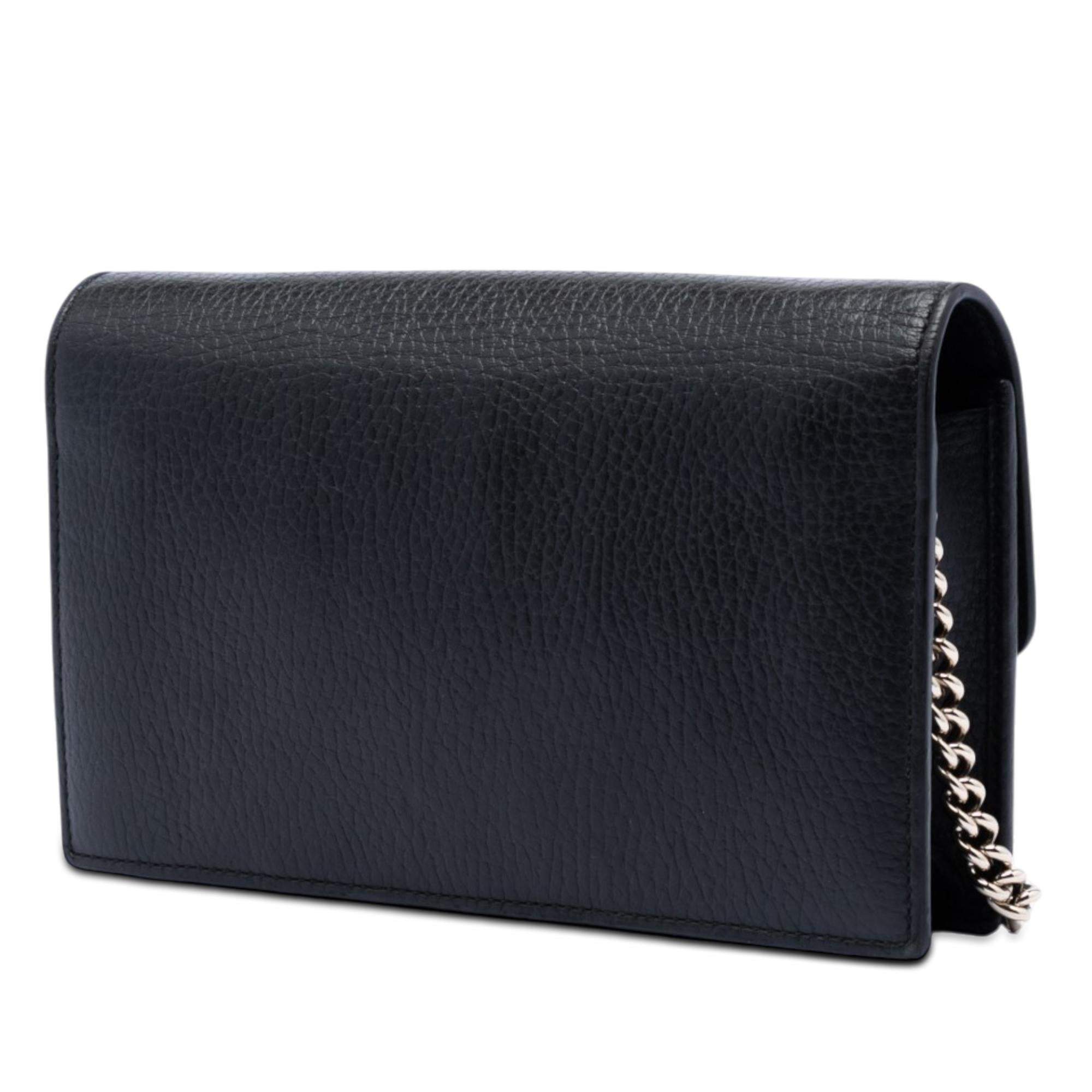 Gucci Dollar Calfskin Interlocking G Wallet on Chain